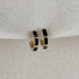 Baguette CZ Clicker Hoop Earrings