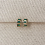 Chunky Baguette CZ Earrings