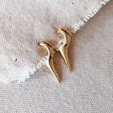 Belize Hopps: Edgy Gold Filled Hoop Earrings with Spike Drop