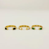 Baguette CZ Adjustable Band Ring