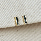 Double Baguette Stud Earrings