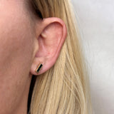 Double Baguette Stud Earrings