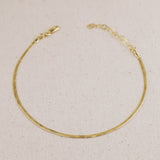 2mm Herringbone Anklet