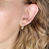 Baguette CZ Clicker Hoop Earrings