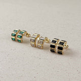Chunky Baguette CZ Earrings