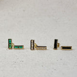 Double Baguette Stud Earrings