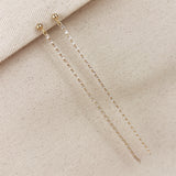 Baguette Chain Drop Earrings
