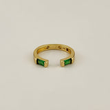 Baguette CZ Adjustable Band Ring