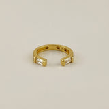 Baguette CZ Adjustable Band Ring