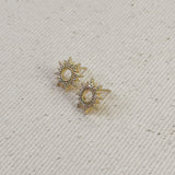 Round Spike CZ Stud Earrings