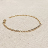 2mm CZ Bar Bracelet
