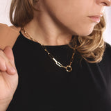 Chunky Paperclip Necklace Featuring Carabine Clasp