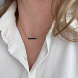 Baguette CZ Bar Necklace