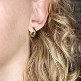 Baguette CZ Clicker Hoop Earrings