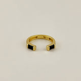 Baguette CZ Adjustable Band Ring