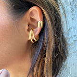 GoldFi Bold 18k Gold Filled Plain Ear Cuff Earrings