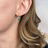 Princess Cut and Marquise CZ Dangling Earrings