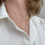 Baguette CZ Bar Necklace