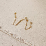CZ Spear Drop Earrings