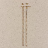 Baguette Chain Drop Earrings