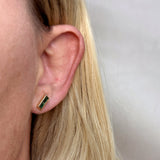 Double Baguette Stud Earrings