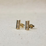 Double Baguette Stud Earrings