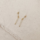 CZ Spear Drop Earrings