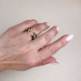 Baguette CZ Adjustable Band Ring