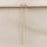 Baguette Chain Drop Earrings