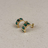 Chunky Baguette CZ Earrings