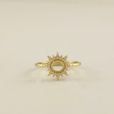 Round Spike CZ Ring