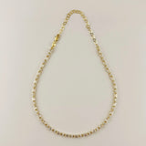 Baguette and Round Cut CZ Tennis Choker Necklace
