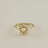 Round Spike CZ Ring