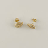 Cowrie CZ Stud Earrings