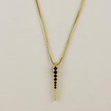 Black CZ Spear Necklace