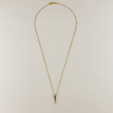 Black CZ Spear Necklace