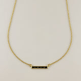 Baguette CZ Bar Necklace