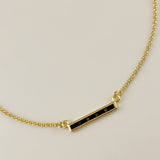 Baguette CZ Bar Necklace