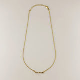 Baguette CZ Bar Necklace