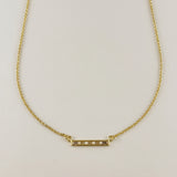 Baguette CZ Bar Necklace
