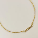 Baguette CZ Bar Necklace