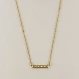 Baguette CZ Bar Necklace
