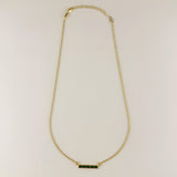 Baguette CZ Bar Necklace