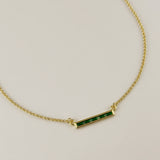 Baguette CZ Bar Necklace