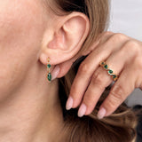 Princess Cut and Marquise CZ Dangling Earrings
