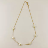 Spaced Baroque Pearls Necklace