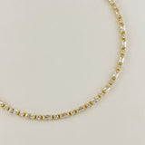 Baguette and Round Cut CZ Tennis Choker Necklace