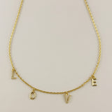 Ethereal Love: Dainty Necklace in 18k Gold Overlay