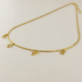 Ethereal Love: Dainty Necklace in 18k Gold Overlay