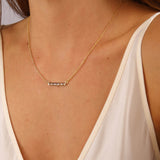 Baguette CZ Bar Necklace